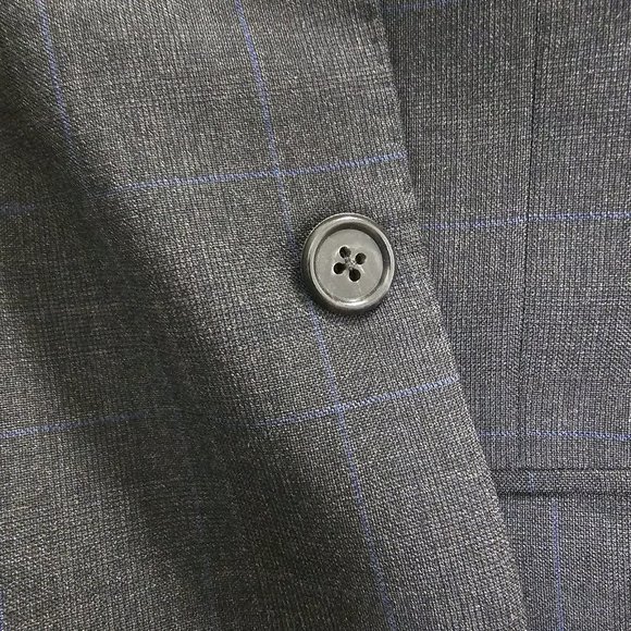 Bespoke Black Suit with Gray Check Pattern - Picture 13 of 15